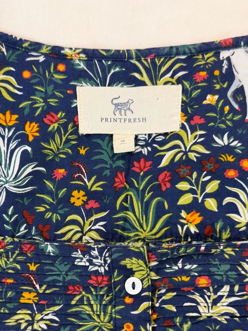 Printfresh Unicorn Pintuck Organic Cotton Floral Pajama Dress - Picture 5 of 11